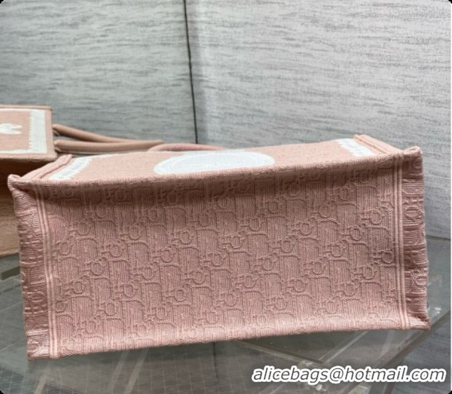 Top Grade Dior Medium Dior Book Tote with Strap in Pink Dior Oblique Jacquard and Dior Médaillon 6090239 2026