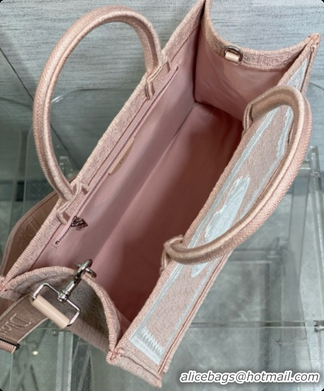 Top Grade Dior Medium Dior Book Tote with Strap in Pink Dior Oblique Jacquard and Dior Médaillon 6090239 2026