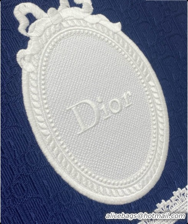 Buy Discount Dior Medium Dior Book Tote with Strap in Deep Blue Dior Oblique Jacquard and Dior Médaillon 6090244 2026
