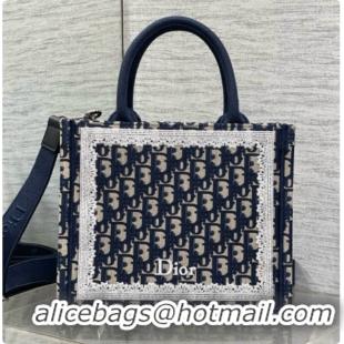 Buy Luxury Dior New Small Dior Book Tote with Strap in Dior Oblique Jacquard 6090240 2026