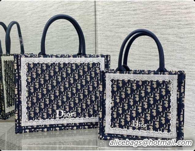 Buy Luxury Dior New Small Dior Book Tote with Strap in Dior Oblique Jacquard 6090240 2026