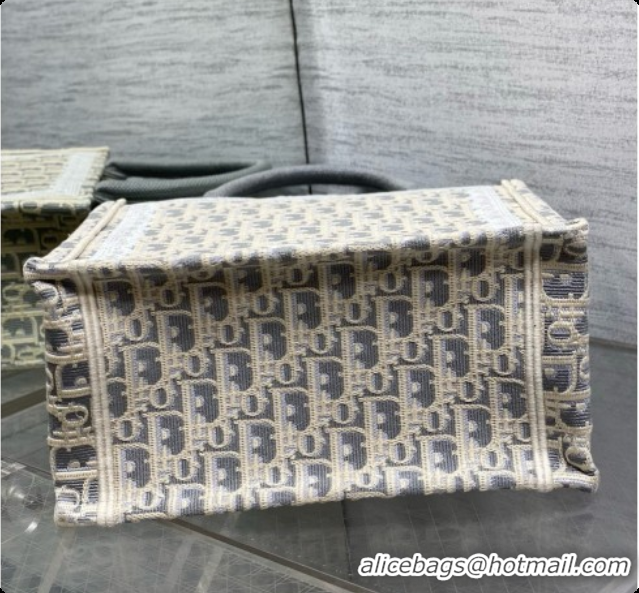 Best Grade Dior New Small Dior Book Tote with Strap in Grey Dior Oblique Jacquard 6090236 2026