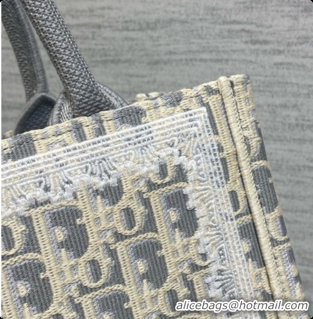 Best Grade Dior New Small Dior Book Tote with Strap in Grey Dior Oblique Jacquard 6090236 2026