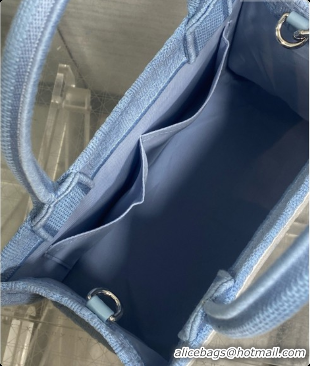 Buy Duplicate Dior New Small Dior Book Tote with Strap in Blue Dior Oblique Jacquard and Dior Médaillon 6090243 2026