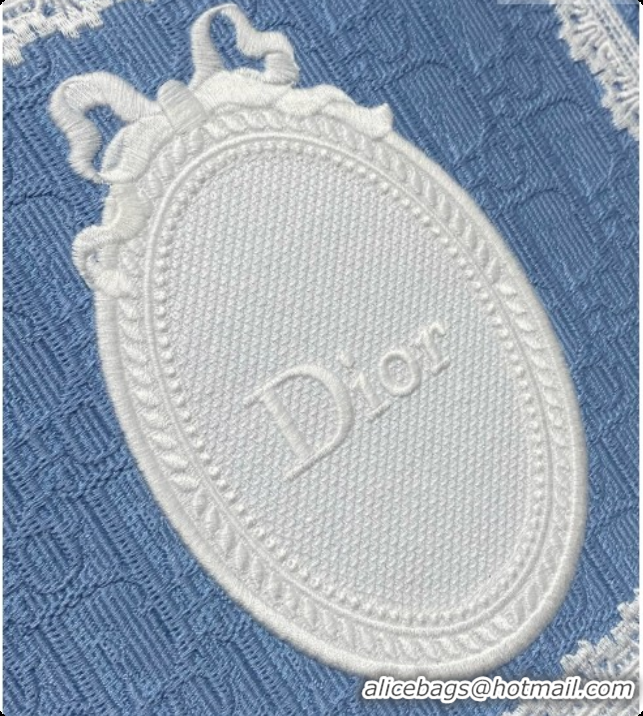 Buy Duplicate Dior New Small Dior Book Tote with Strap in Blue Dior Oblique Jacquard and Dior Médaillon 6090243 2026