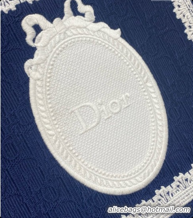 Top Quality Dior New Small Dior Book Tote with Strap in Deep Blue Dior Oblique Jacquard and Dior Médaillon 6090245 2026