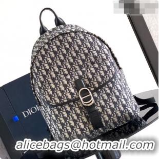 AAAAA Dior Jett Zipped Backpack in Dior Oblique Jacquard Black 6090246 2026