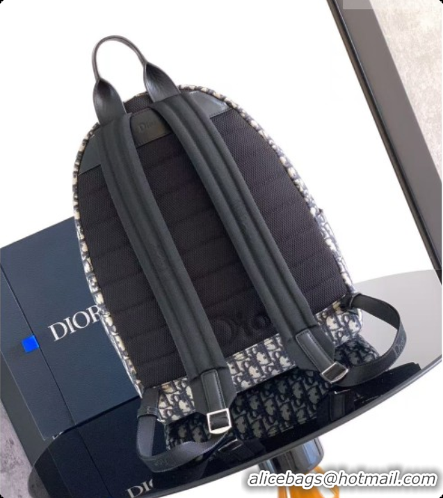AAAAA Dior Jett Zipped Backpack in Dior Oblique Jacquard Black 6090246 2026