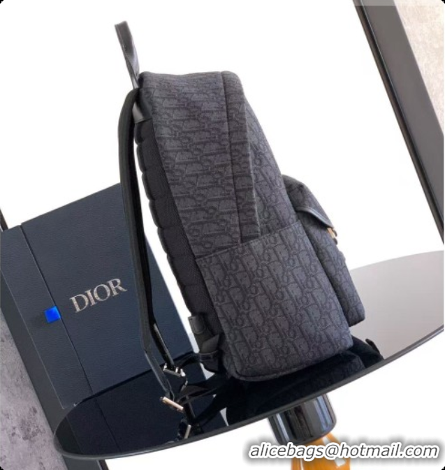 Super Quality Dior Jett Zipped Backpack in Dior Oblique Jacquard Black 6090247 2026