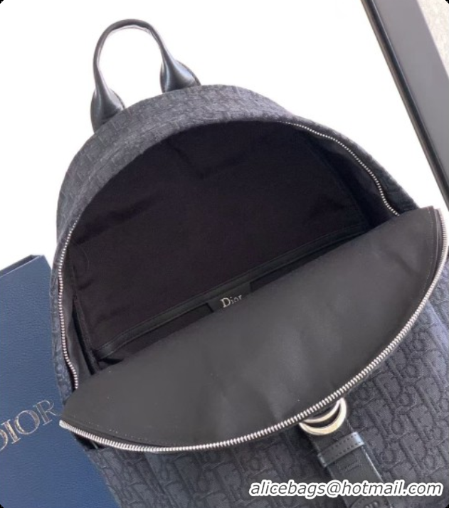 Super Quality Dior Jett Zipped Backpack in Dior Oblique Jacquard Black 6090247 2026