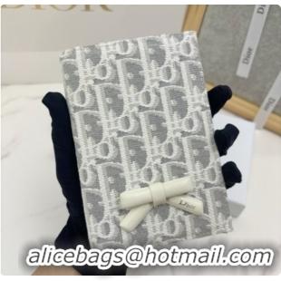 Duplicate Dior Wallet in Latte and Gray Dior Oblique Jacquard D090248 2026