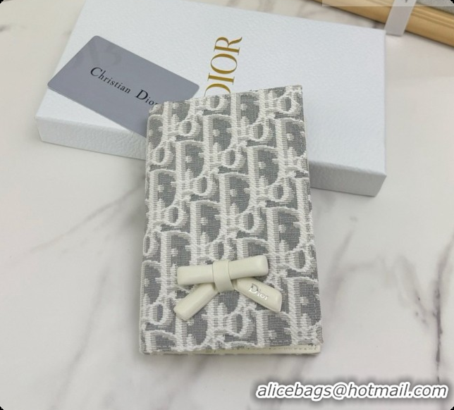 Duplicate Dior Wallet in Latte and Gray Dior Oblique Jacquard D090248 2026