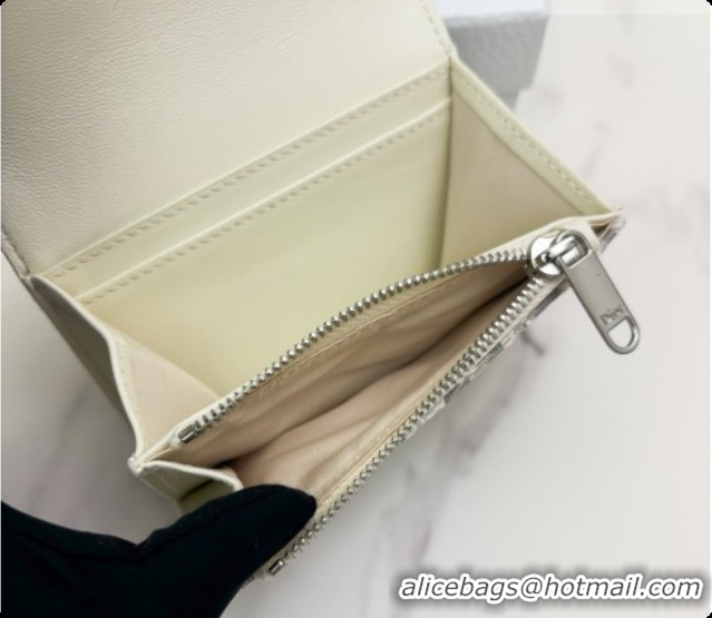 Duplicate Dior Promenade Glycine Wallet in Latte and Gray Dior Oblique Jacquard D090249 2026
