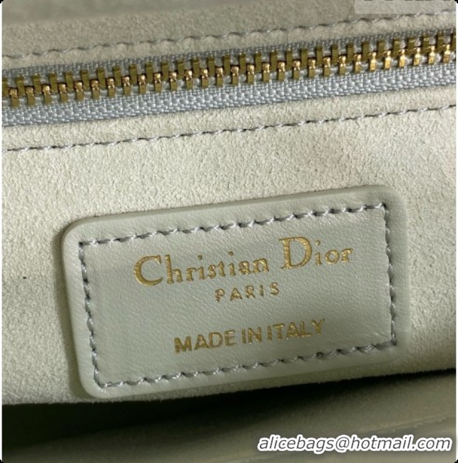 Low Price Dior Mini Lady Dior Bag in Cannage Lambskin with Bow D090254 Light Green 2026