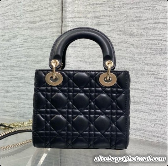 Most Popular Dior Mini Lady Dior Bag in Cannage Lambskin with Bow D090256 Black 2026