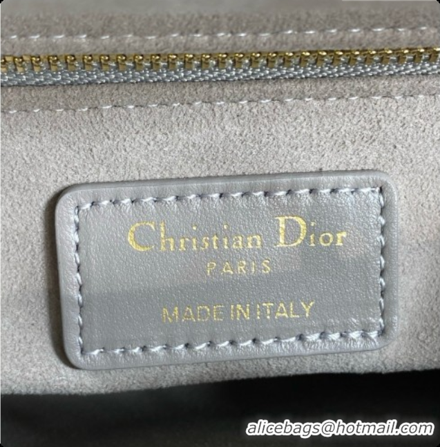Best Luxury Dior Mini Lady Dior Bag in Cannage Lambskin with Bow D090258 Grey 2026