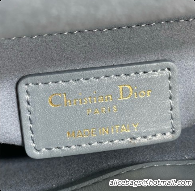 Grade Dior Mini Lady Dior Bag in Cannage Lambskin with Bow D090259 Haze Blue 2026