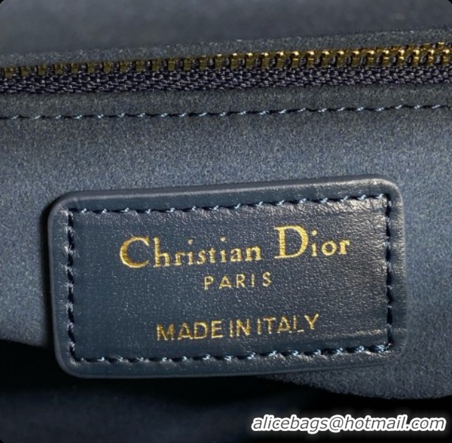 Reasonable Price Dior Mini Lady Dior Bag in Cannage Lambskin with Bow D090260 Dark Blue 2026