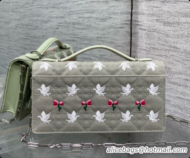 Best Price Dior Dioramour My Dior Mini Bag in Denim Embroidered with Multicolor Doves & Roses Motif D090301 2026