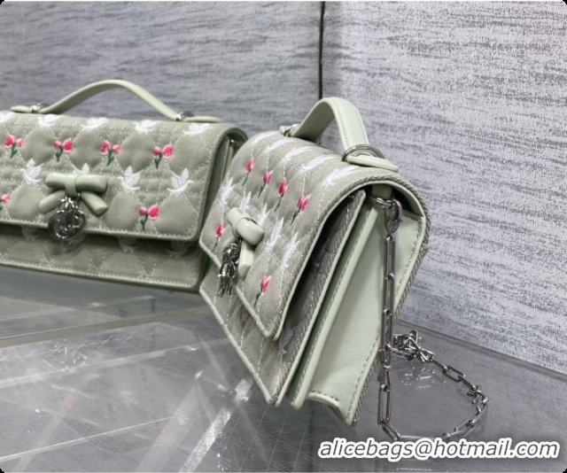 Best Price Dior Dioramour My Dior Mini Bag in Denim Embroidered with Multicolor Doves & Roses Motif D090301 2026