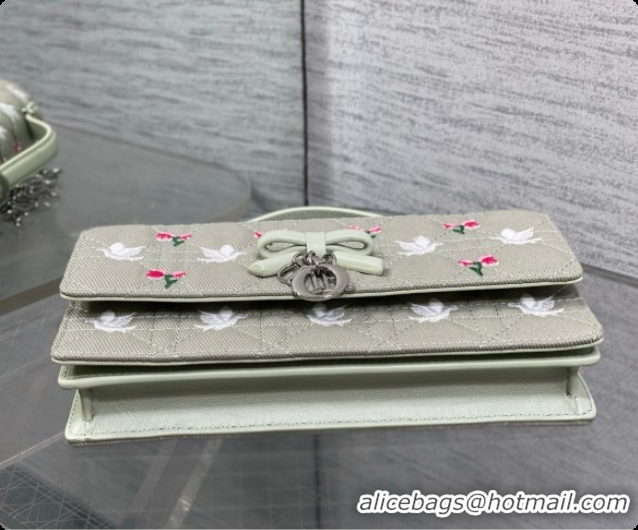 Best Price Dior Dioramour My Dior Mini Bag in Denim Embroidered with Multicolor Doves & Roses Motif D090301 2026