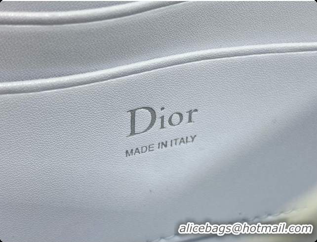 Buy Discount Dior Dioramour My Dior Mini Bag in Blue Gray Cannage Lambskin with Doves & Roses Motif Embroidery D090304 2
