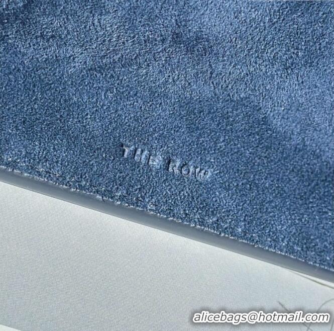 Top Grade The Row Margaux 12 Tote Bag in Suede 8818M Blue 2026
