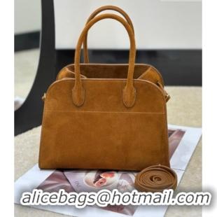 Good Quality The Row Margaux 10 Tote Bag in Suede 8818S Gold-Tone 2026