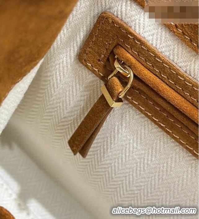 Good Quality The Row Margaux 10 Tote Bag in Suede 8818S Gold-Tone 2026