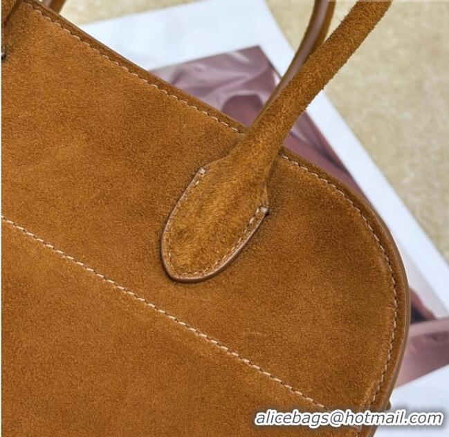 Good Quality The Row Margaux 10 Tote Bag in Suede 8818S Gold-Tone 2026