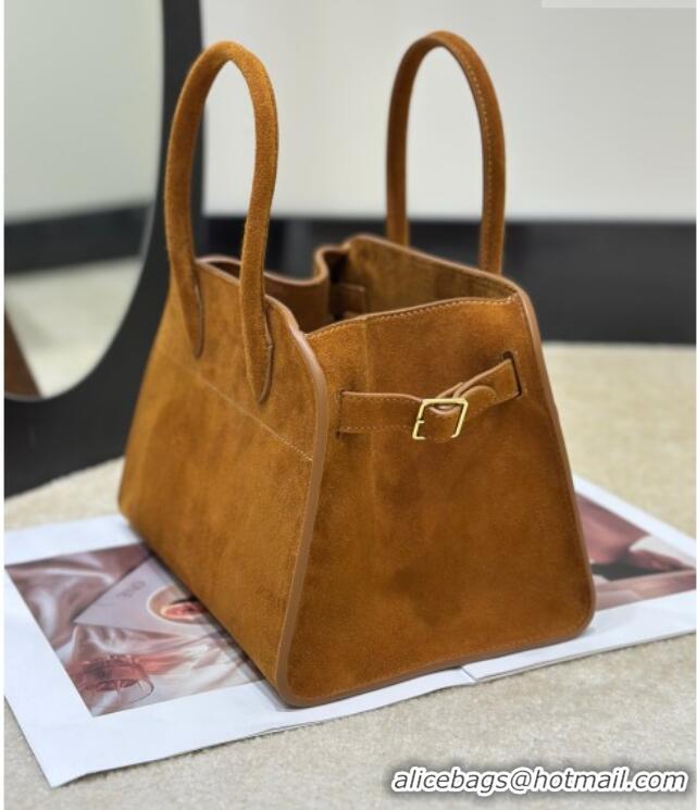 Good Quality The Row Margaux 10 Tote Bag in Suede 8818S Gold-Tone 2026