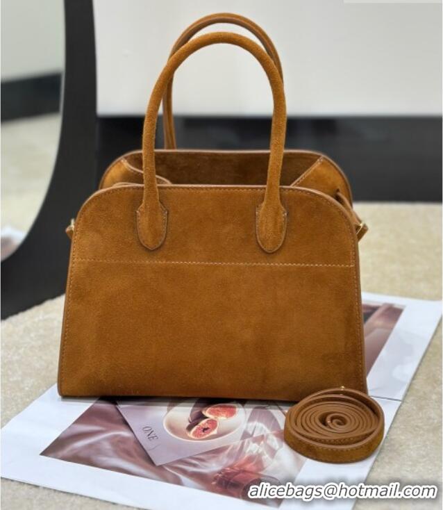 Good Quality The Row Margaux 10 Tote Bag in Suede 8818S Gold-Tone 2026