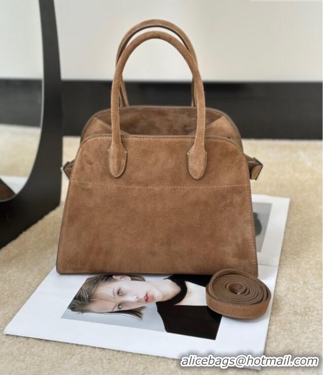 Grade Inexpensive The Row Margaux 10 Tote Bag in Suede 8818S Light Brown 2026