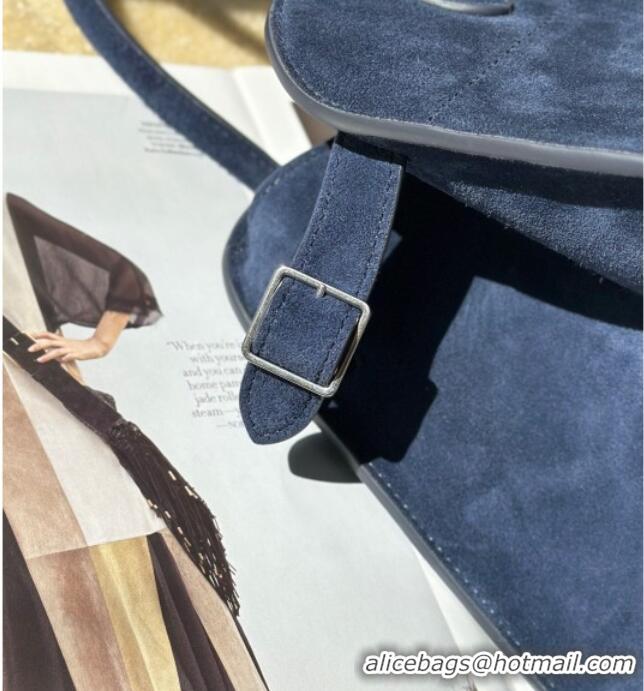 Buy Fashionable The Row Margaux 10 Tote Bag in Suede 8818S Blue 2026