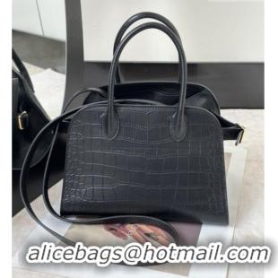 Buy Cheap The Row Margaux 10 Tote Bag in Samanta Crocodile Embossed Leather 8818S Black 2026