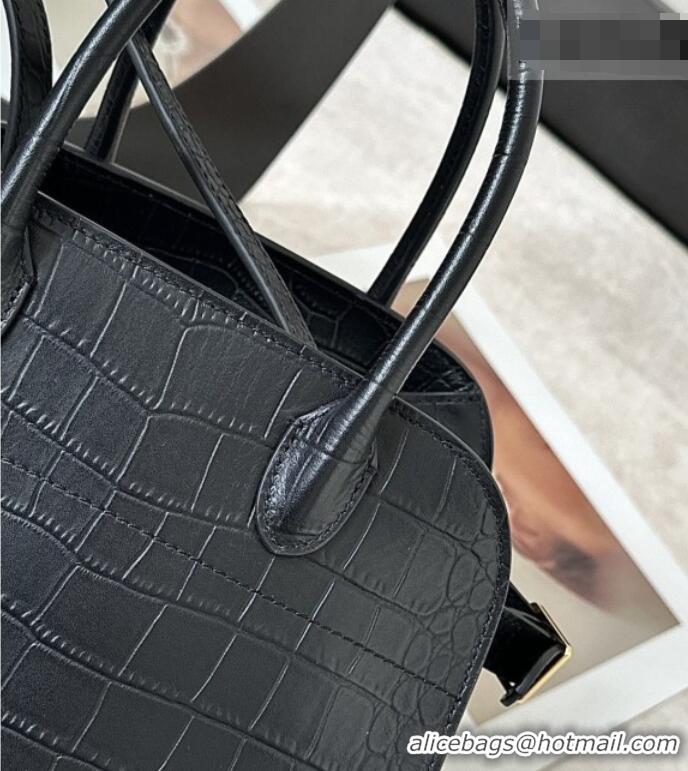 Buy Cheap The Row Margaux 10 Tote Bag in Samanta Crocodile Embossed Leather 8818S Black 2026