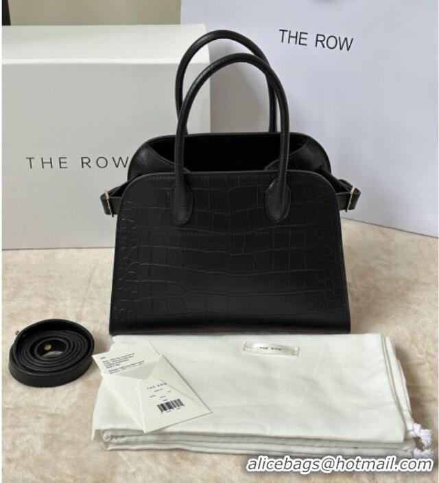 Buy Cheap The Row Margaux 10 Tote Bag in Samanta Crocodile Embossed Leather 8818S Black 2026