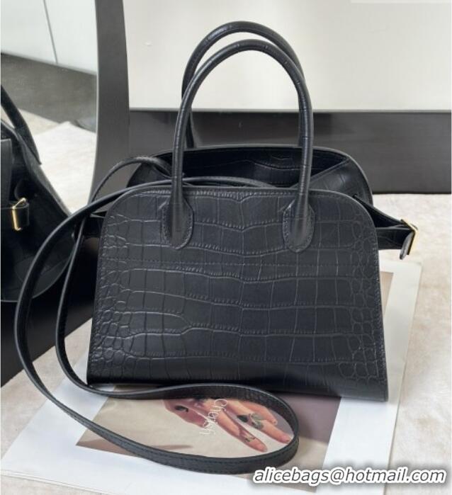 Buy Cheap The Row Margaux 10 Tote Bag in Samanta Crocodile Embossed Leather 8818S Black 2026