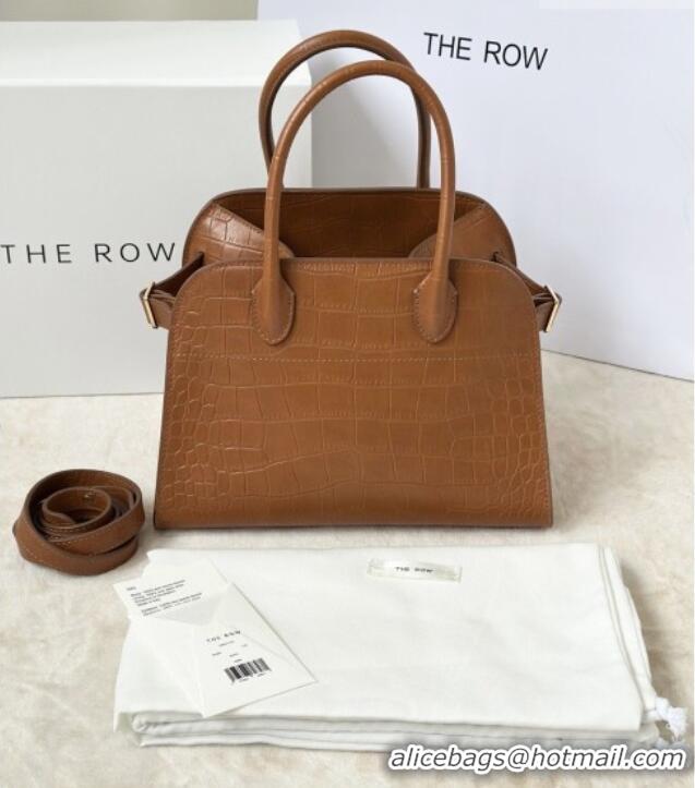 Shop Discount The Row Margaux 10 Tote Bag in Samanta Crocodile Embossed Leather 8818S Gold-Tone 2026