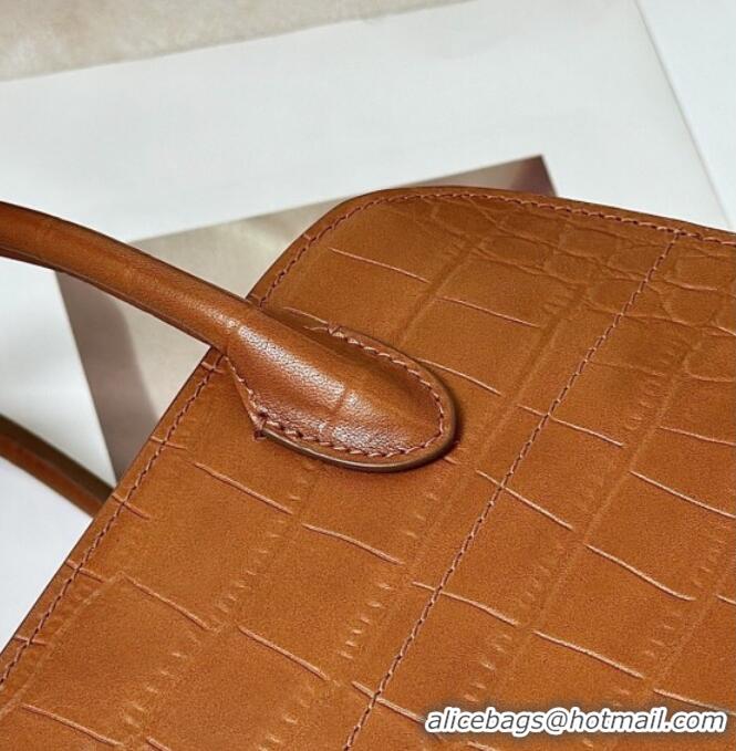Shop Discount The Row Margaux 10 Tote Bag in Samanta Crocodile Embossed Leather 8818S Gold-Tone 2026