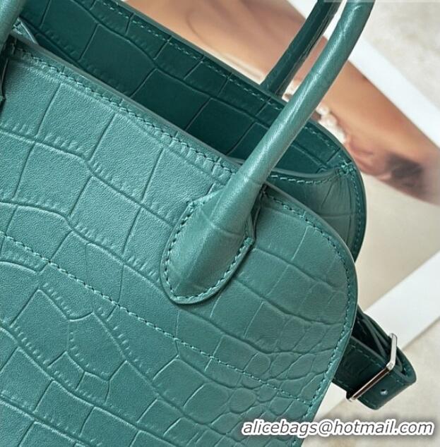 Best Grade The Row Margaux 10 Tote Bag in Samanta Crocodile Embossed Leather 8818S Green 2026