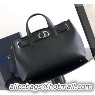 Top Quality Dior Medium Dior Normandie Tote Bag Black Grained Calfskin D090315 2026
