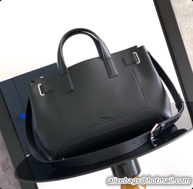 Top Quality Dior Medium Dior Normandie Tote Bag Black Grained Calfskin D090315 2026