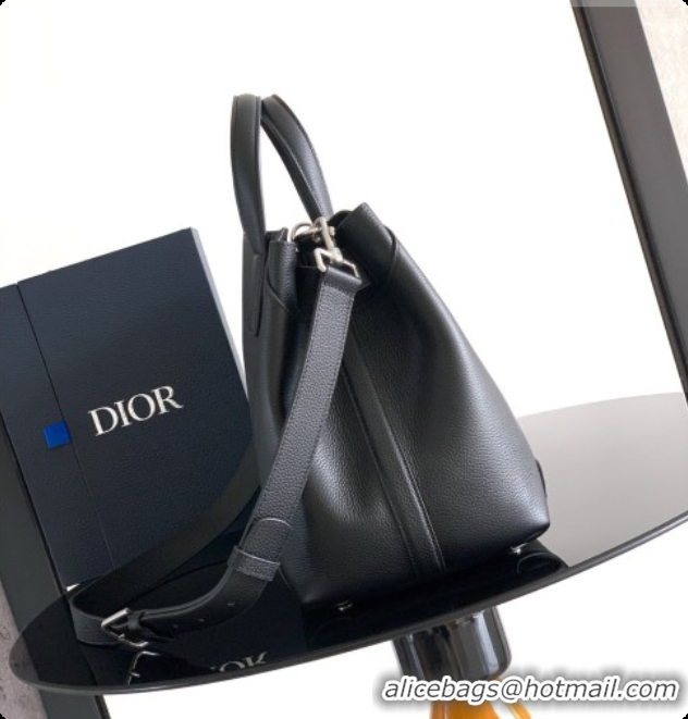 Top Quality Dior Medium Dior Normandie Tote Bag Black Grained Calfskin D090315 2026