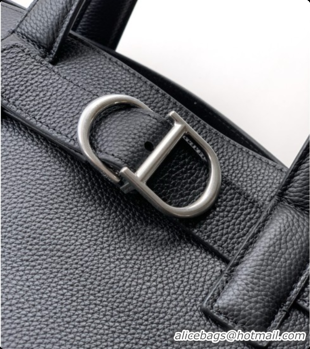 Top Quality Dior Medium Dior Normandie Tote Bag Black Grained Calfskin D090315 2026