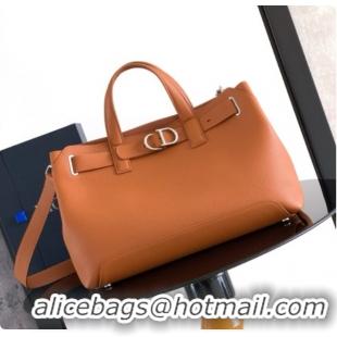 Grade Design Dior Medium Dior Normandie Tote Bag in Brown Grained Calfskin D090316 2026
