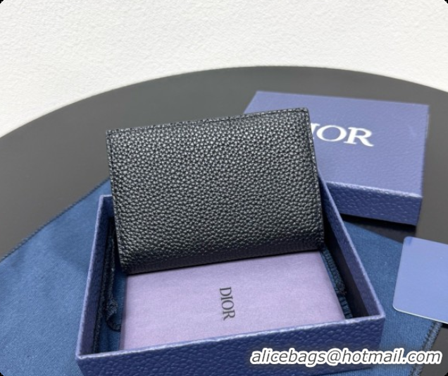 Super Quality Dior Archie Bifold Card Holder in Blue Grained Calfskin D090318 2026