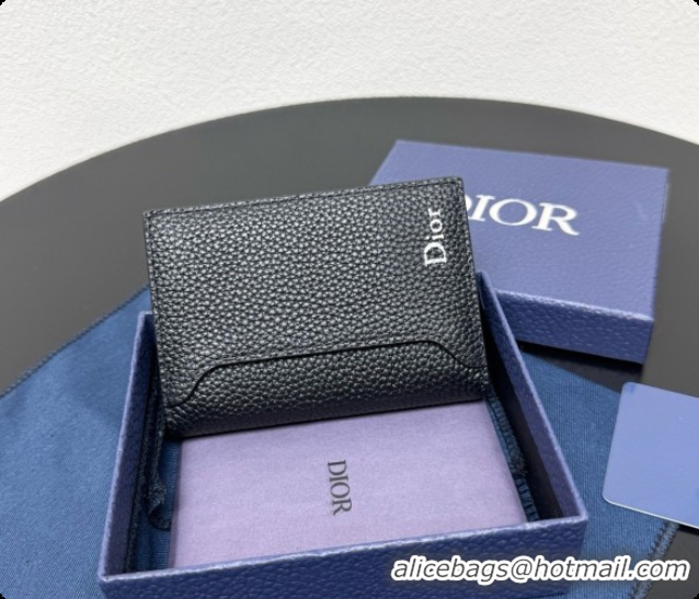 Super Quality Dior Archie Bifold Card Holder in Blue Grained Calfskin D090318 2026
