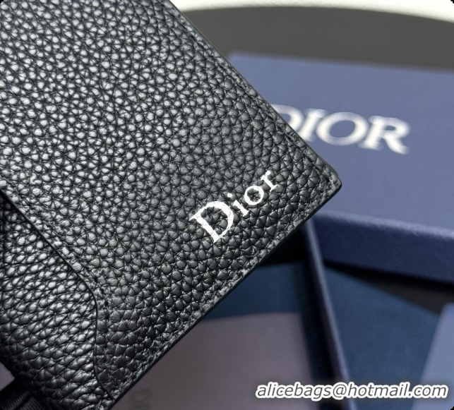 Super Quality Dior Archie Bifold Card Holder in Blue Grained Calfskin D090318 2026