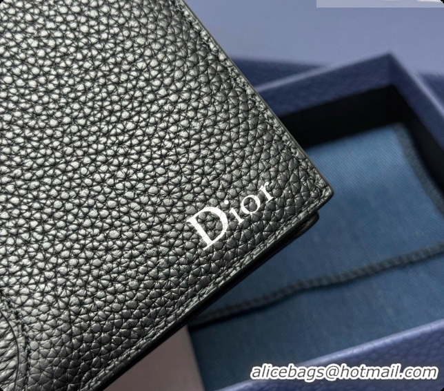 Perfect Dior Long Bifold Wallet in Black Grained Calfskin D090319 2026